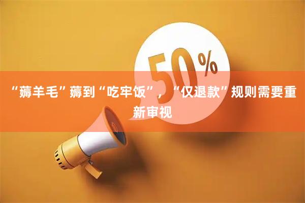 “薅羊毛”薅到“吃牢饭”，“仅退款”规则需要重新审视